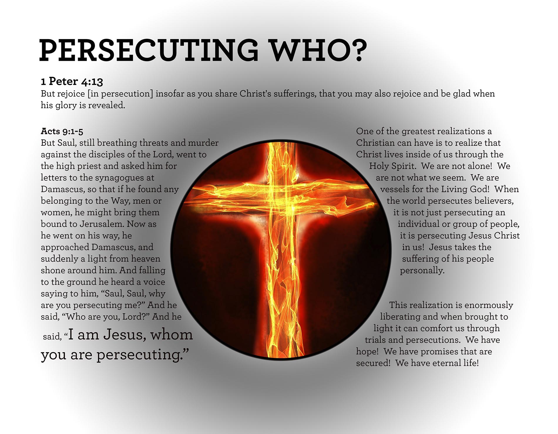 PERSECUTING WHO? 1 Peter 4:13